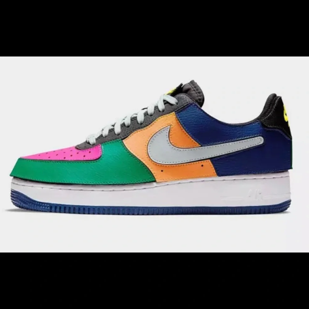 Nike AF 1 Men's 10.5 Shoes Black/Lethal Fuchsia/Orange Chalk/ Grey DB2576-001 - Picture 1 of 10